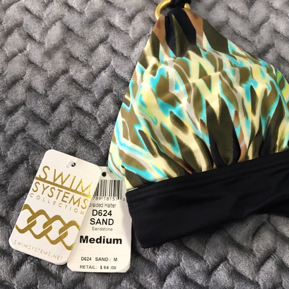 Swim Systems Collection Bikini Top, Multi Earth palette Colours, Size M - Picture 2 of 8